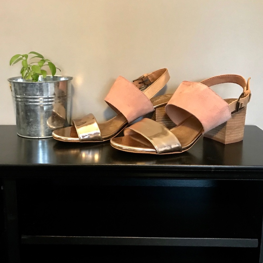 TOMS two inch heels